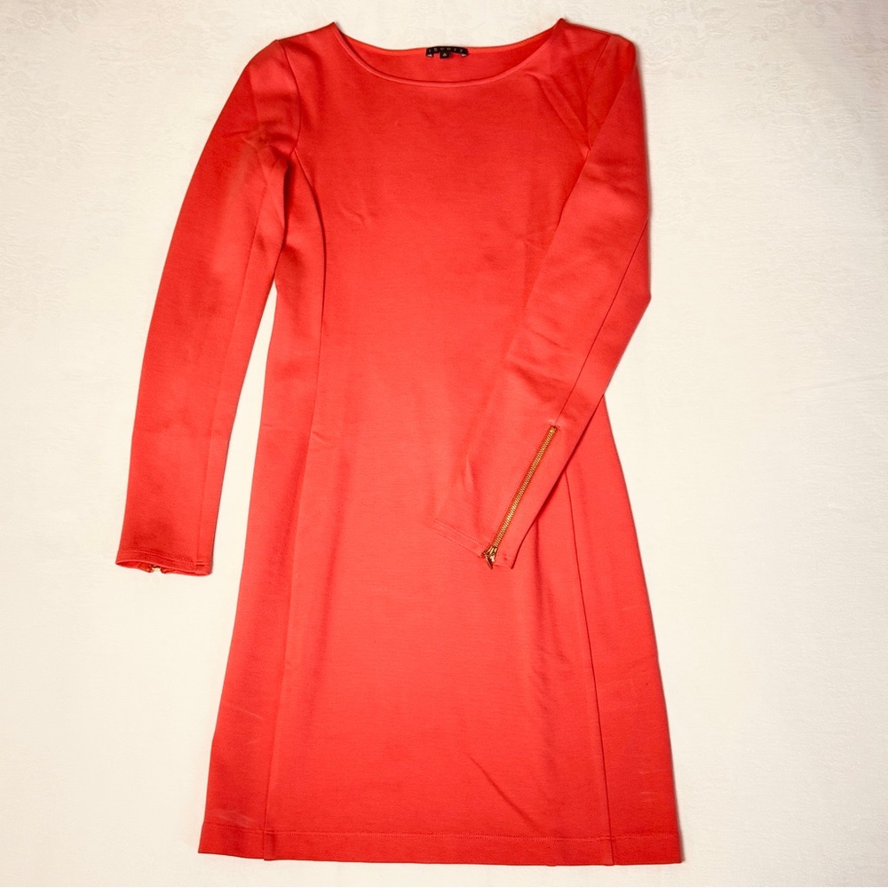 Theory Kalion Pryor dark coral ponte dress P XS $20
Pullover style, unlined.